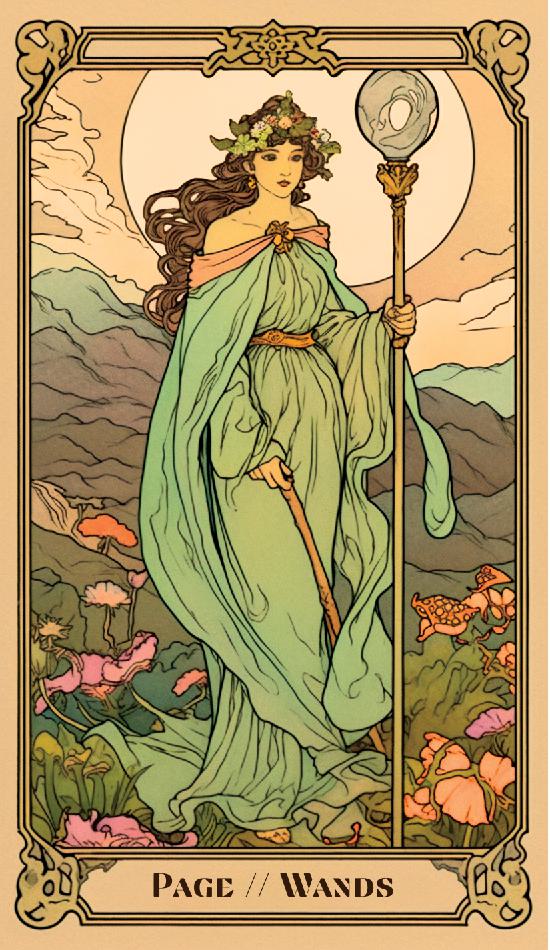 page of wands